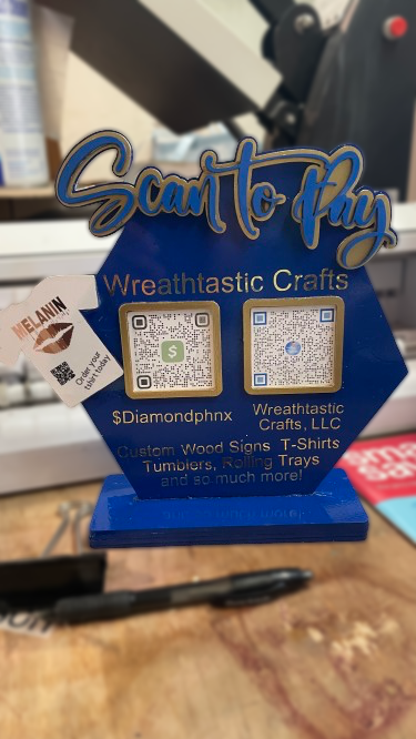 Custom Acrylic Scan-to-Pay Sign