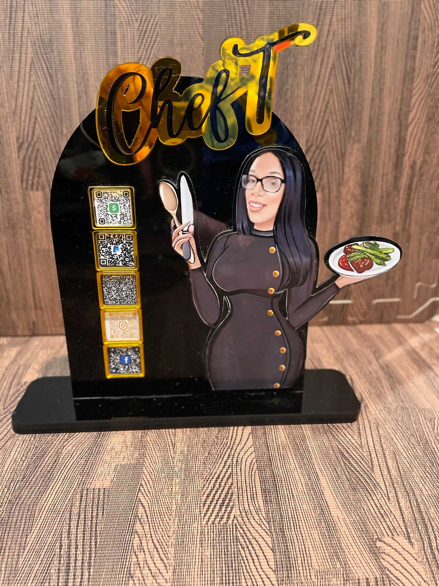 Custom Acrylic Scan-to-Pay Sign