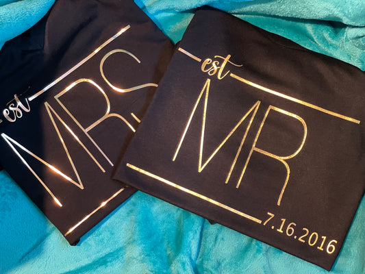 Mr and Mrs Anniversary Shirts