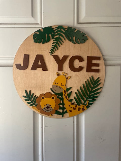 Safari Theme Wood Sign