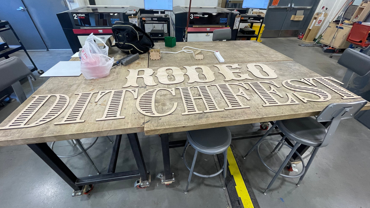 Custom Word Wood Door Sign