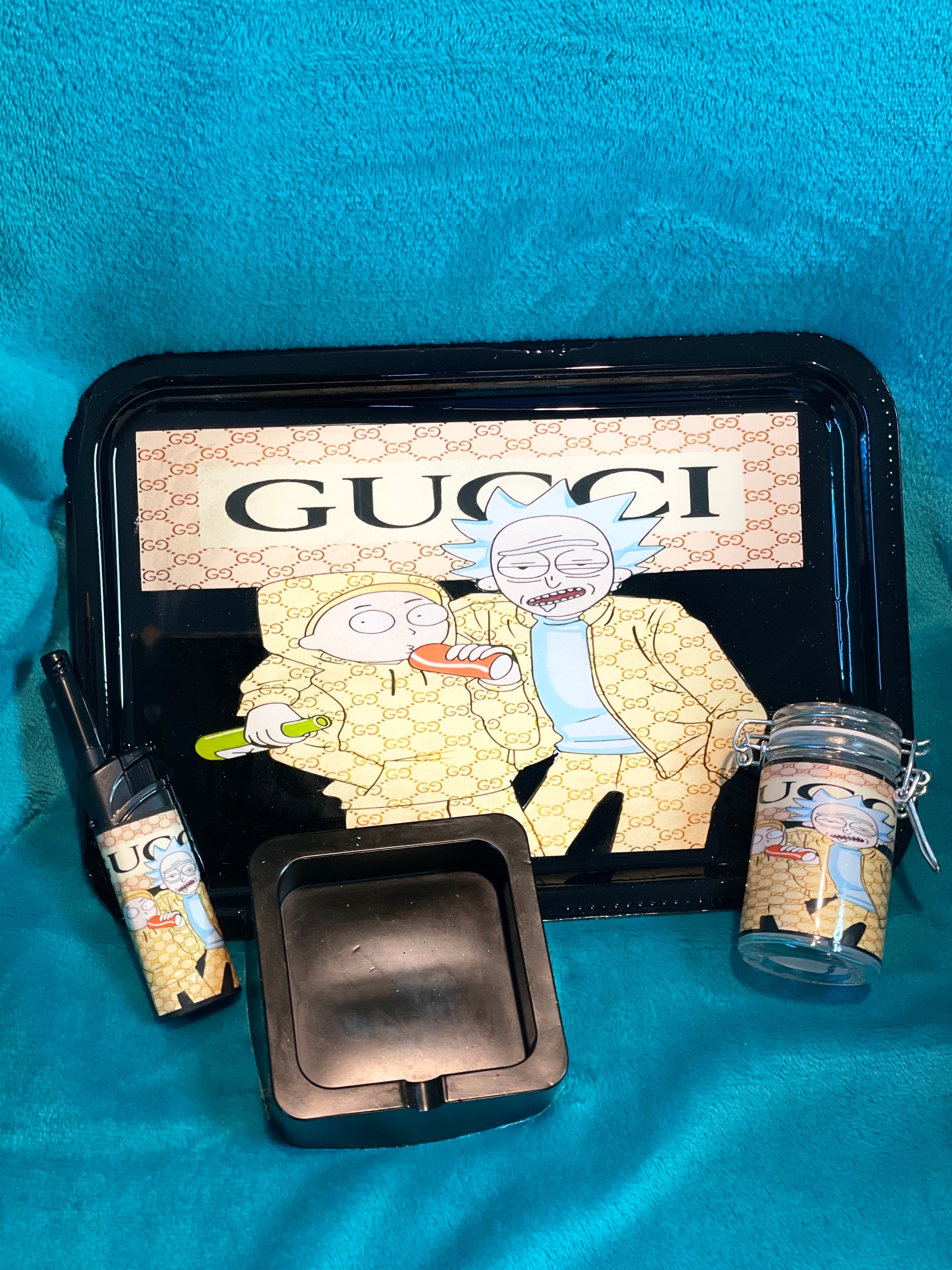 Louis Vuitton Rolling Tray Ashtray and Stash Jar Set. Weed 